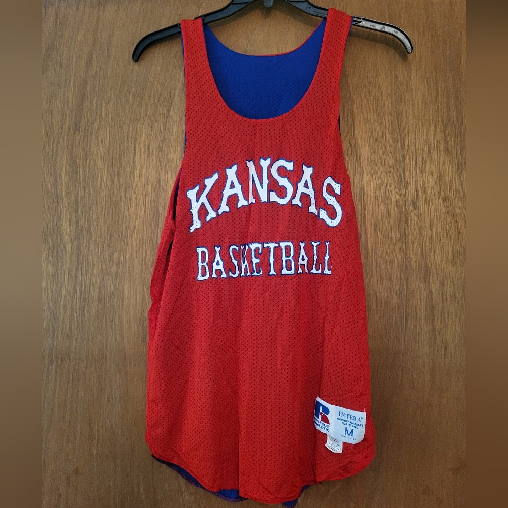 Vintage Russell Athletic Kansas Jayhawks  Basketball Practice Jersey, M